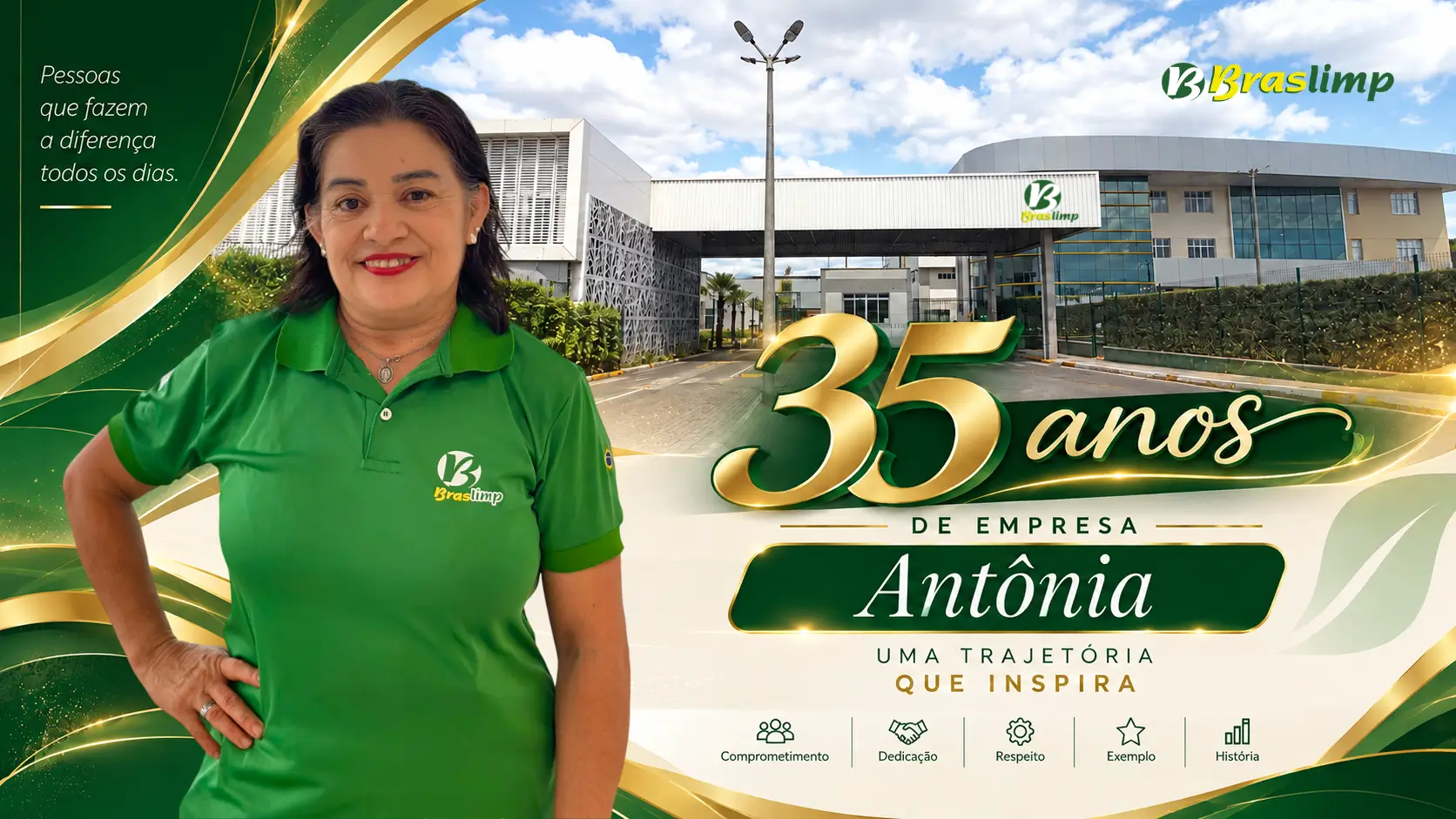 Funcionária com 35 anos de empresa